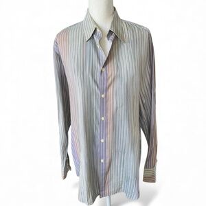 Paul Smith Pastel multicolor Striped Button Down Shirt dress shirt business XL
